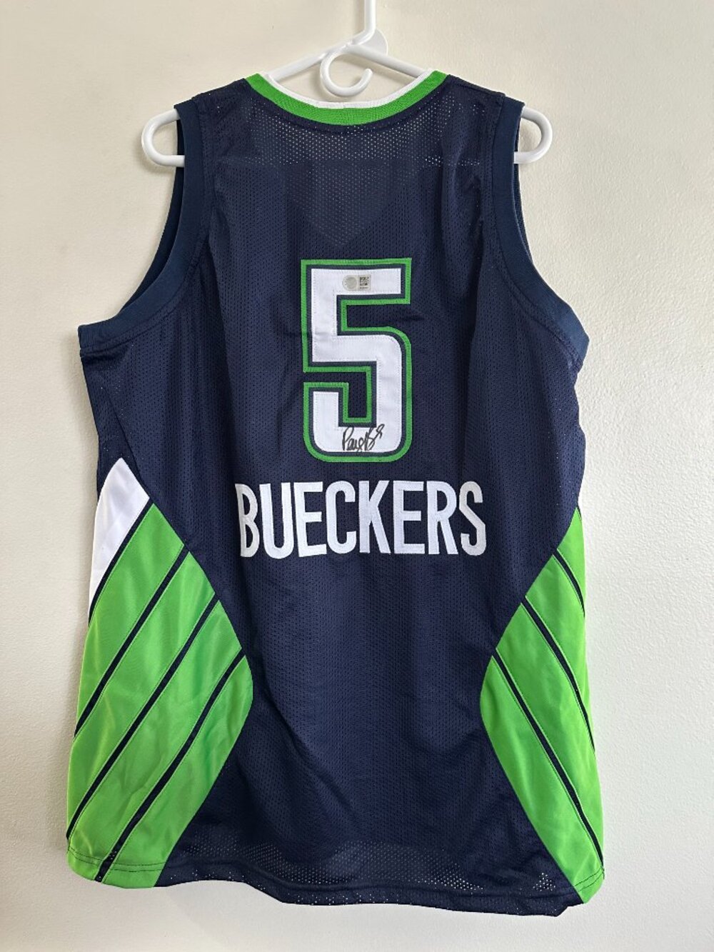 PAIGE BUECKERS SIGNED DALLAS WINGS AUTOGRAPHED BASKETBALL JERSEY W/COA XL - 936